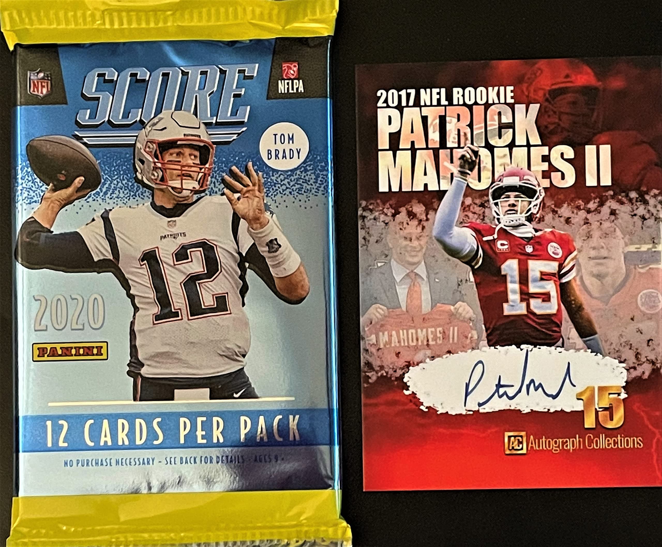 Factory Sealed 2005 Panini SCORE Football Card Pack - 1 Rookie Card Per Pack Plus Chance for Aaron Rodgers Rookie Card! - Custom Tom Brady Novelty Art Card Pictured is Included