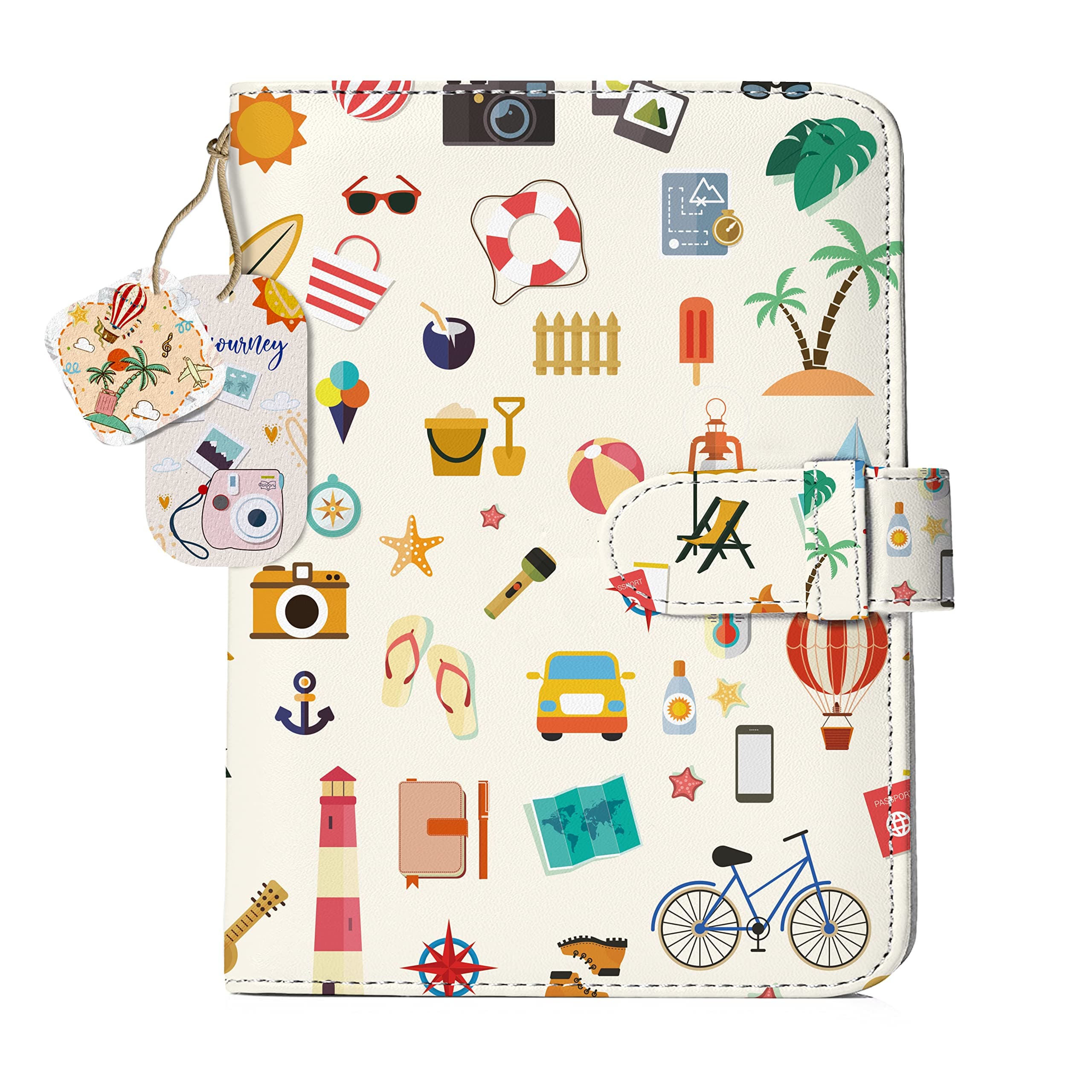 Holoary Wallet Photo Album for 128 Pockets, Fujifilm Instax Mini Album 2x3" Photos, Instax Album, Polaroid Snap (Camping)