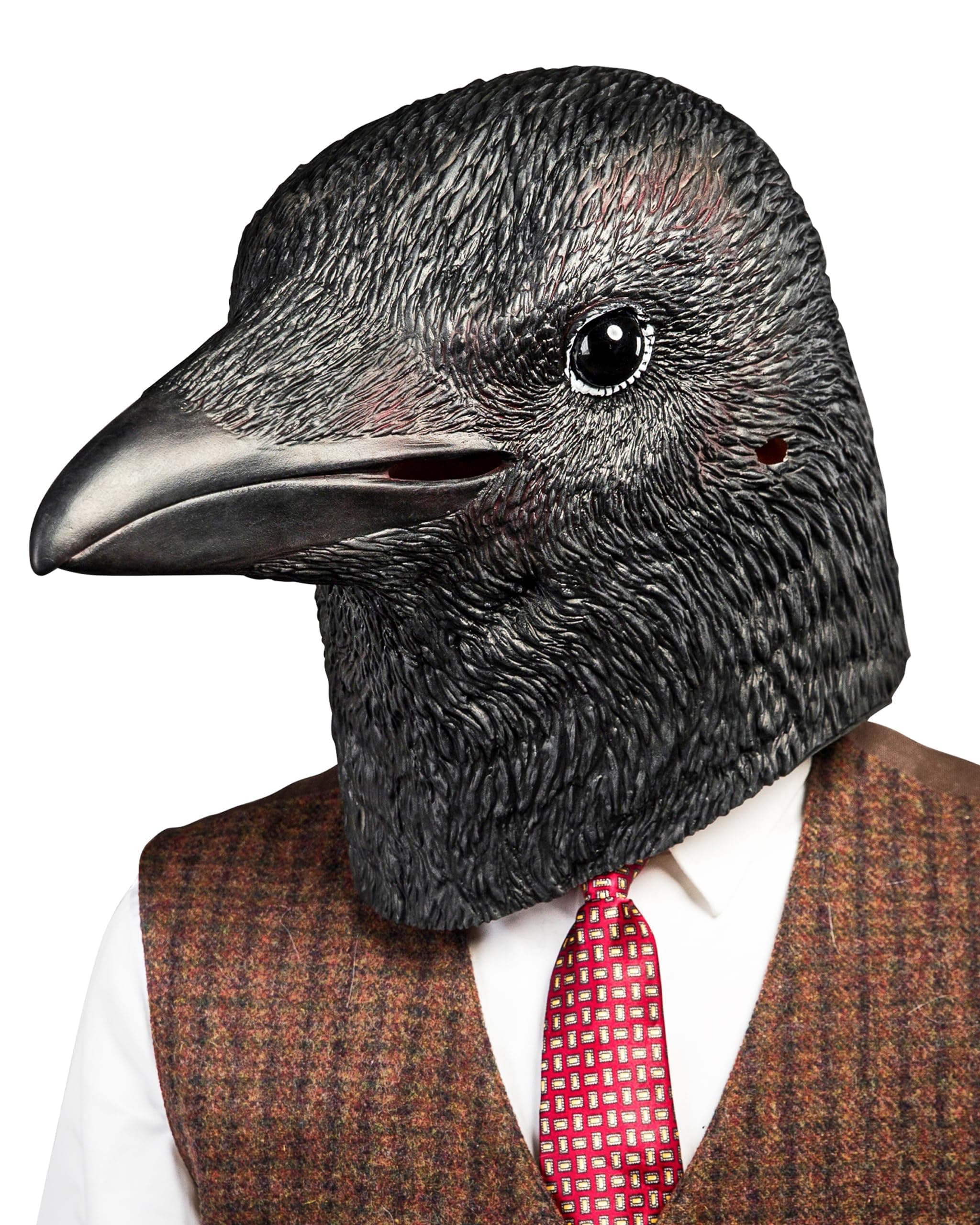 CreepyParty Novelty Halloween Costume Party Animal Bird Face Head Mask Crow Black