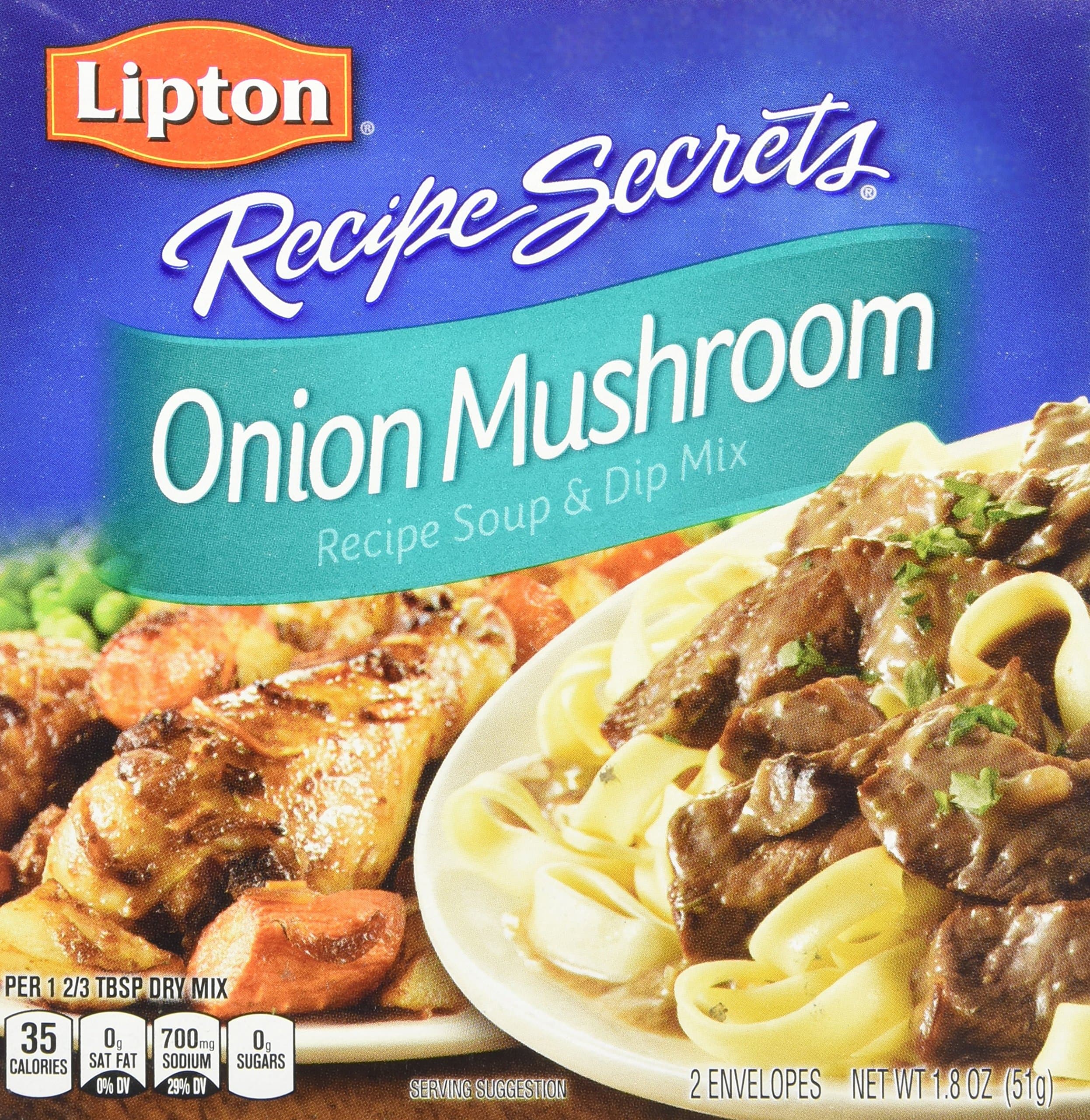Lipton Recipe Secrets Onion Mushroom Soup and Dip Mix, 1.8 oz