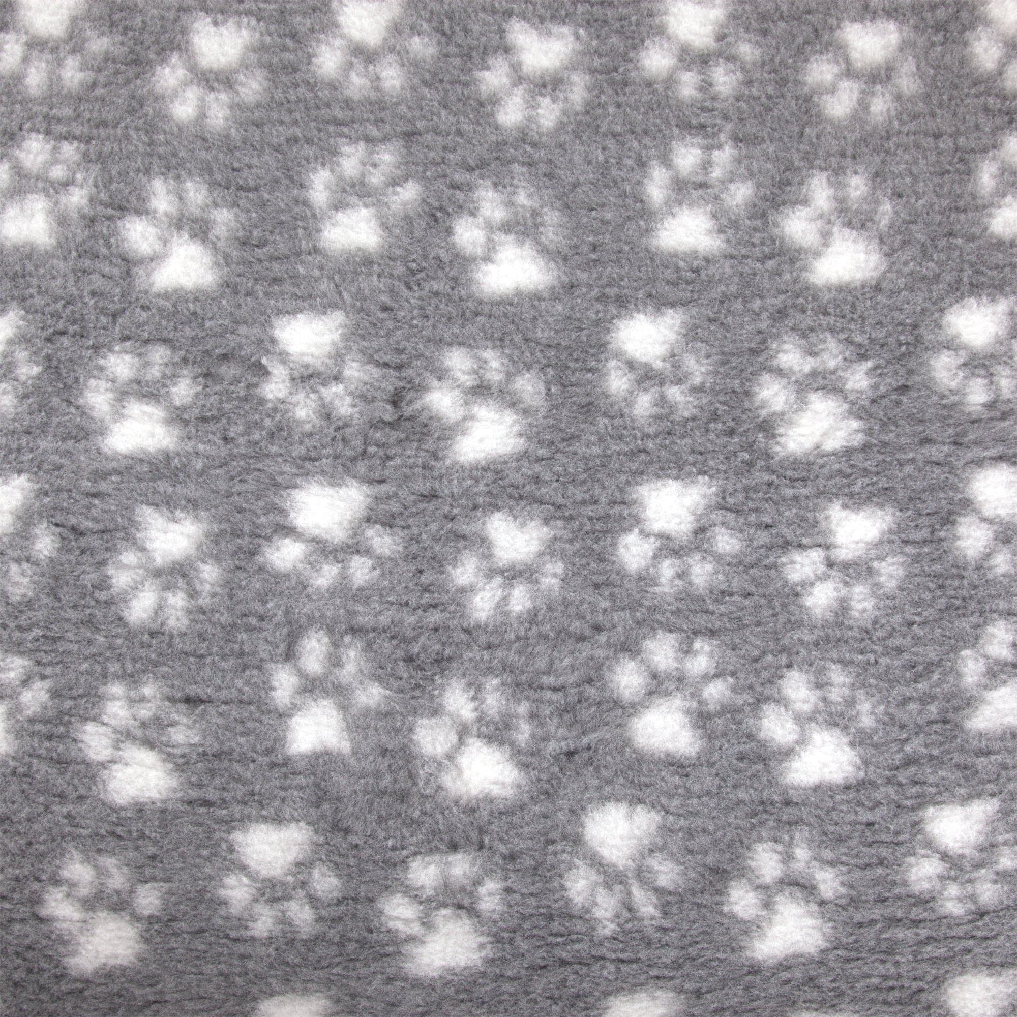 MerryMaple Veterinary Bedding ® Paws Vet Bed Pro Pet Non Slip Rubber Backing Machine Wash - 20 Colours, Various Sizes (Baby Grey with White paws, 76cm x 76cm (30" x 30"))