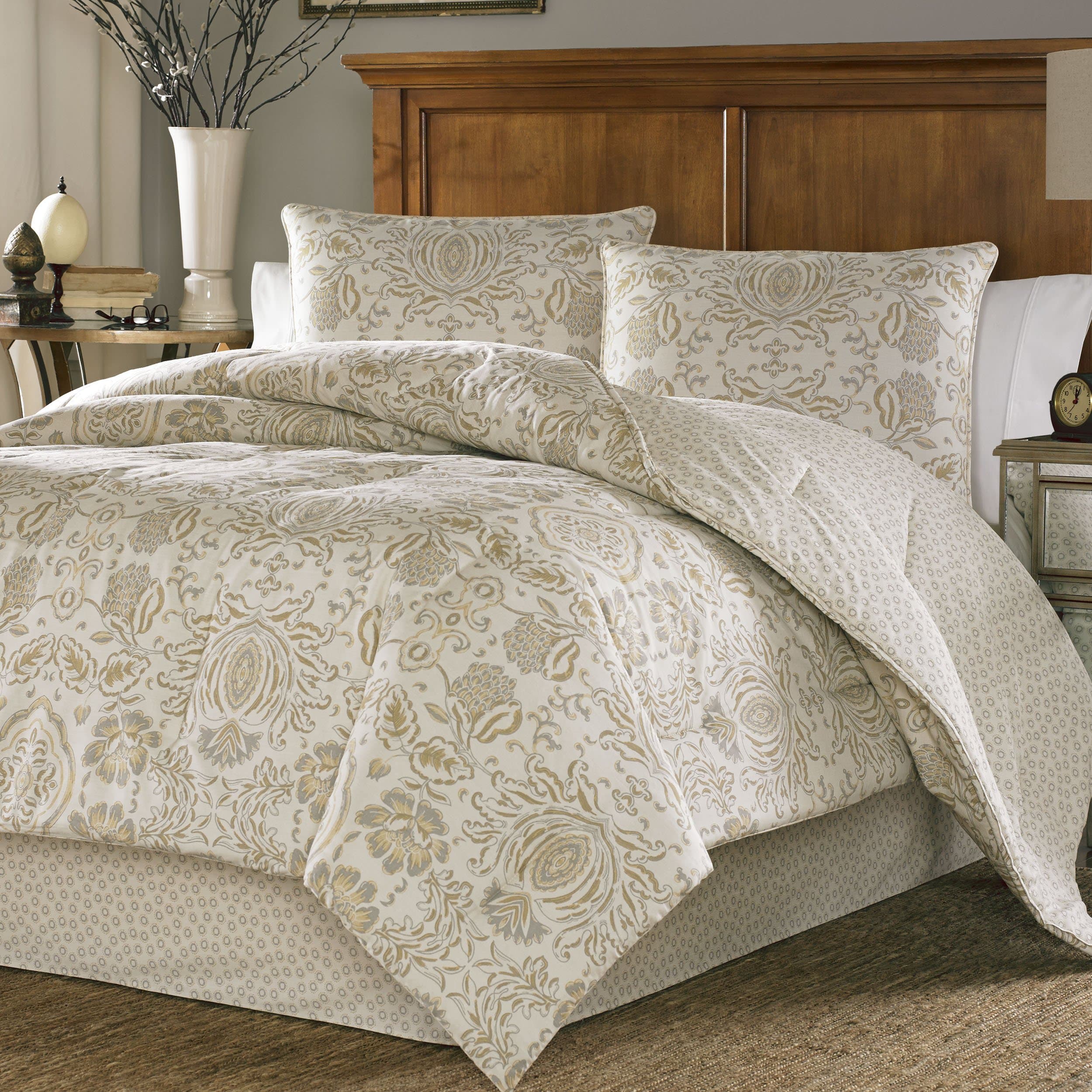 Stone Cottage Belvedere Cotton Sateen Duvet Cover Set, King, Beige