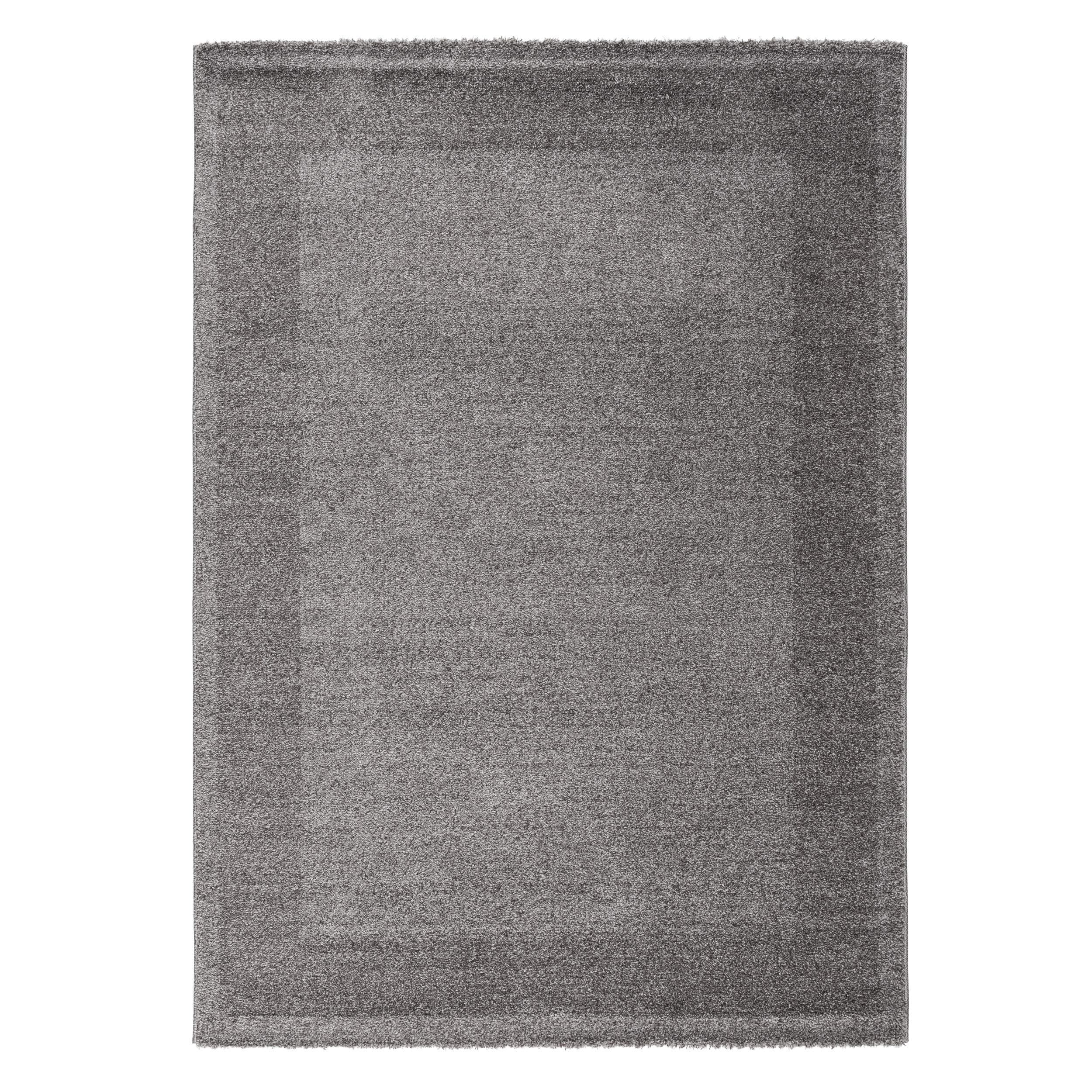 Mynes Home UK Grey Rug Plain Pattern Living Room Bedroom Modern Carpet Mat Small Large (80 x 150)