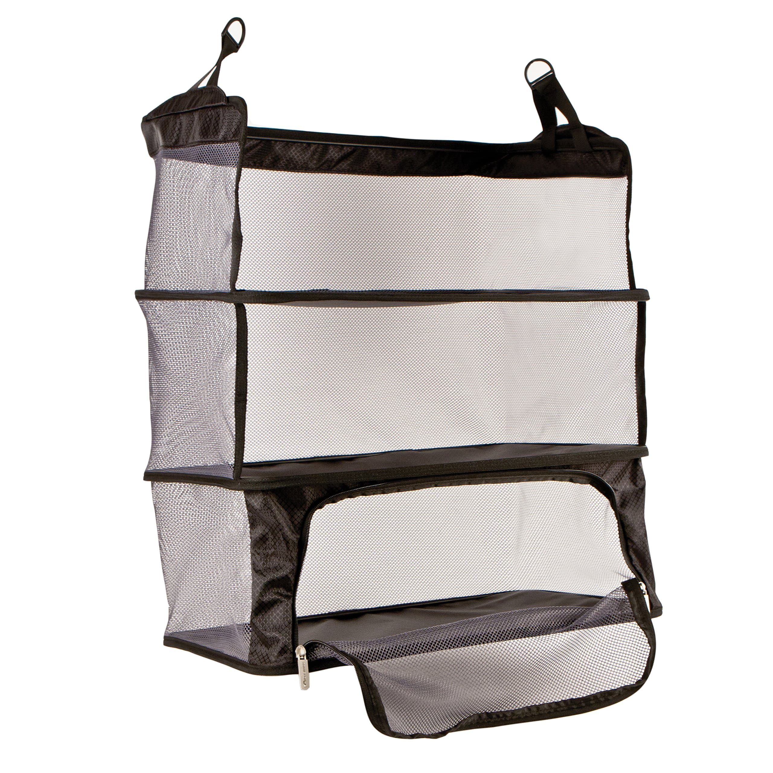 Travelon Women's Deluxe Packable Shelves with Zippered Compartment, Black, One Size