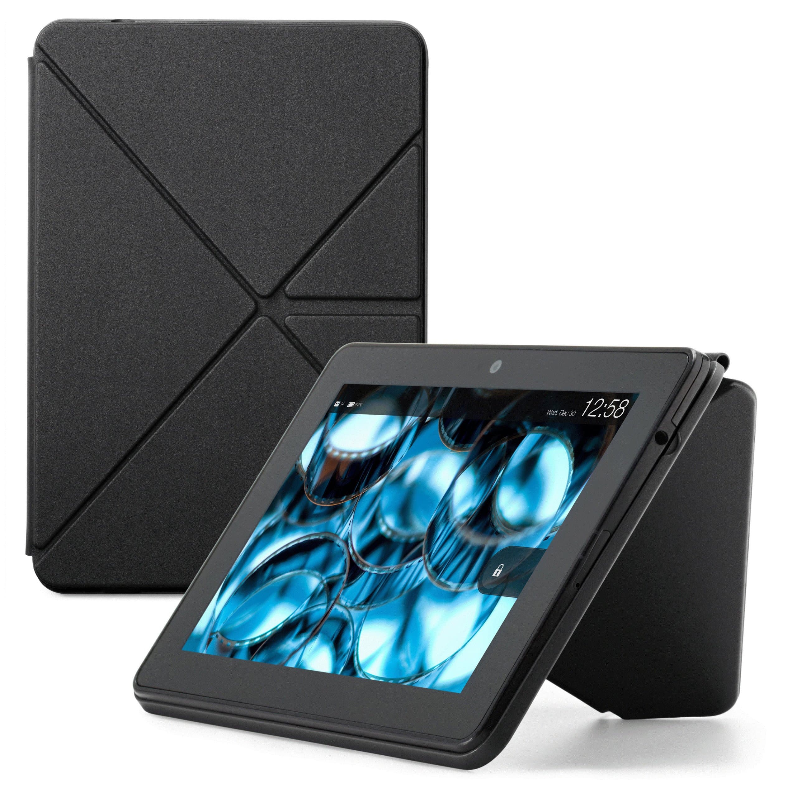 Amazon Kindle Fire HDX Standing Polyurethane Origami Case (will only fit Kindle Fire HDX 7"), Mineral Black
