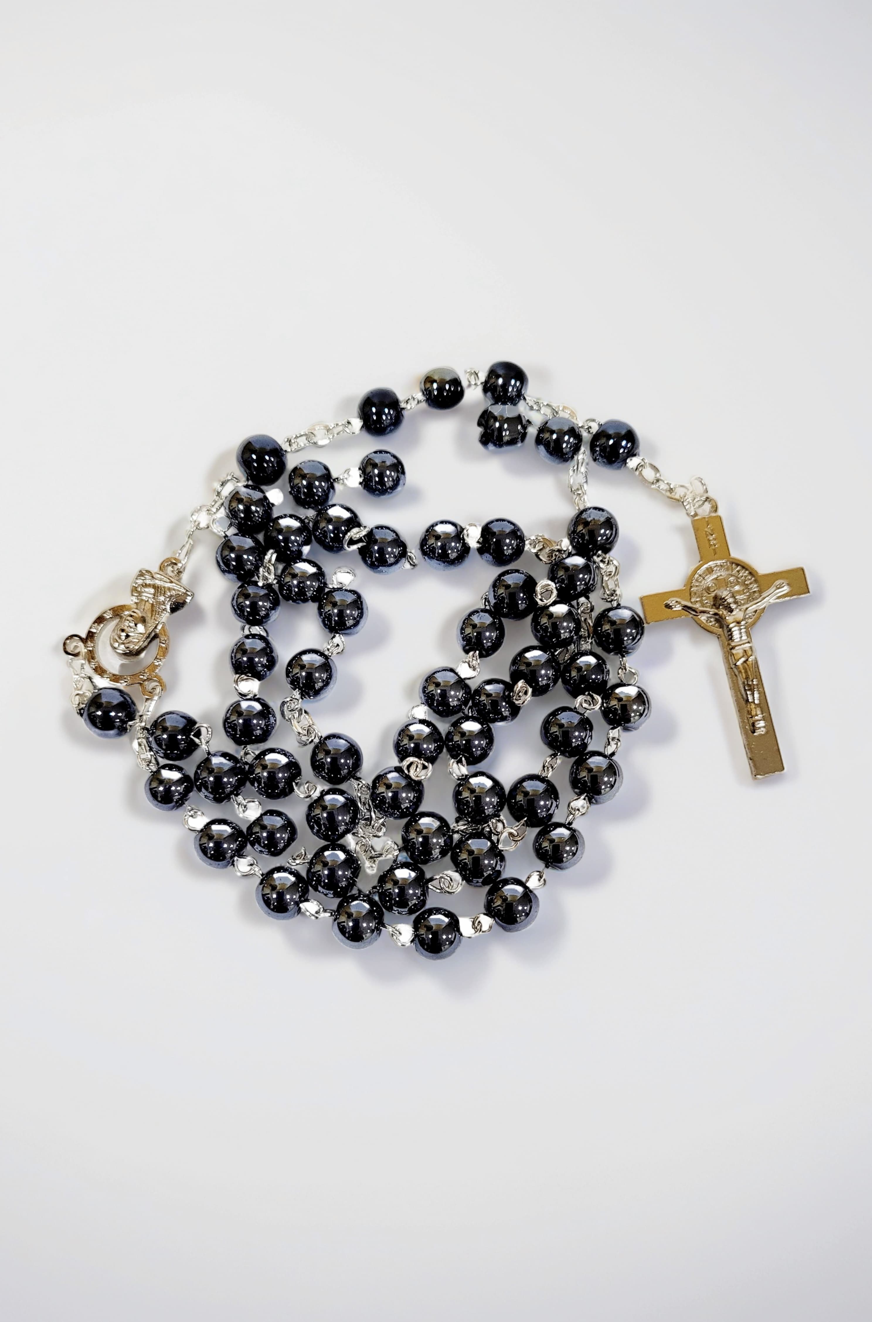 Black Beads Catholic Praying Rosary | Christian Praying Rosary for Men & Women