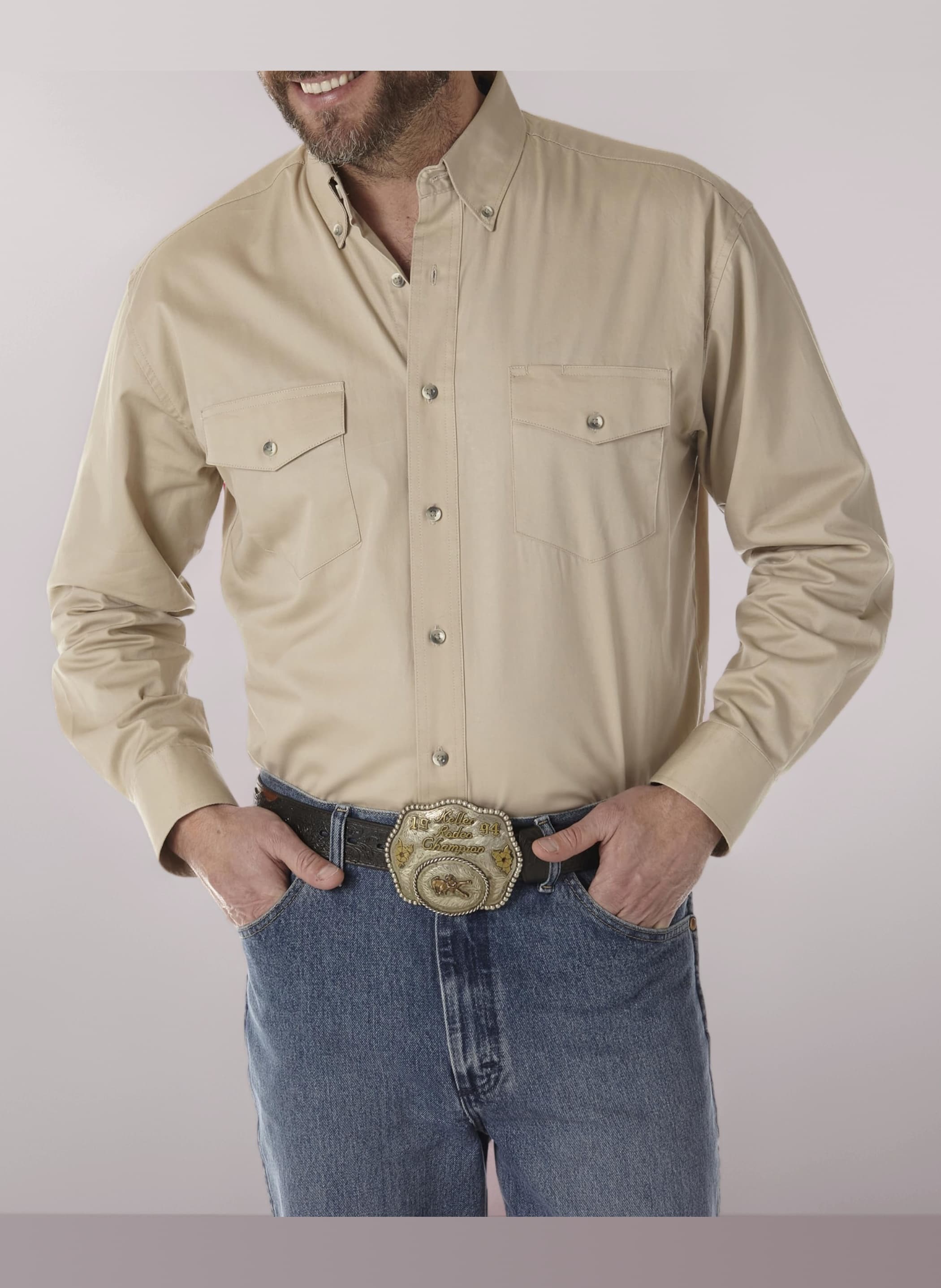 Men's Painted Desert Two Pocket Long Sleeve Button Work Shirt SHIRT