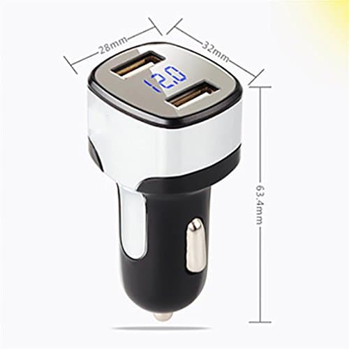 Car Charger Fast Dual USB Car Phone Charger Voltage Volt Voltmeter Monitor