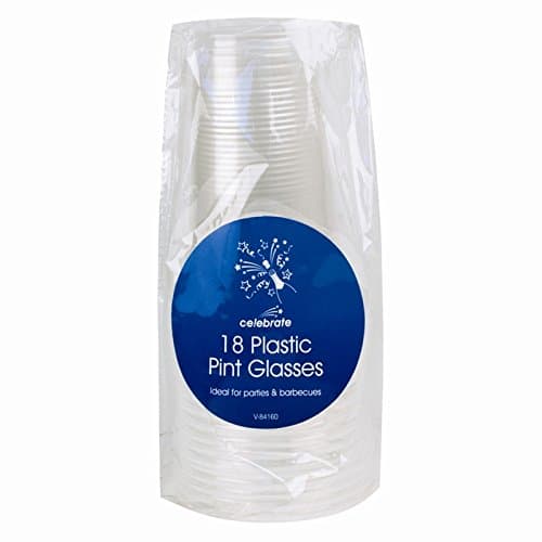 36 Plastic Pint Glasses -2 packs of 18