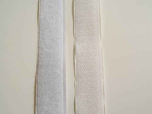 Merceries83 Velcro Velcro Adhesive Tape 25 mm x 1 m White and ties Straps. Self Grip for Crafts Haberdashery Craft. Scratch and Self-Adhesive for Mounting on Hard Surfaces. Easy.