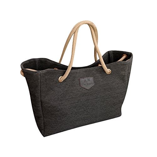 Kinashi Canvas Tote Bag / Shopping Bag -32x28x11cm (Black)
