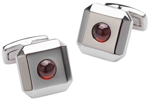 Silver/Red Hydra Garnet Cufflinks by Duncan Walton