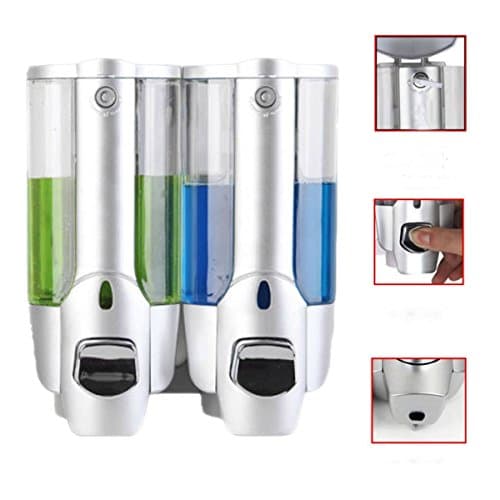 Chrome Double Soap and Shampoo Dispenser