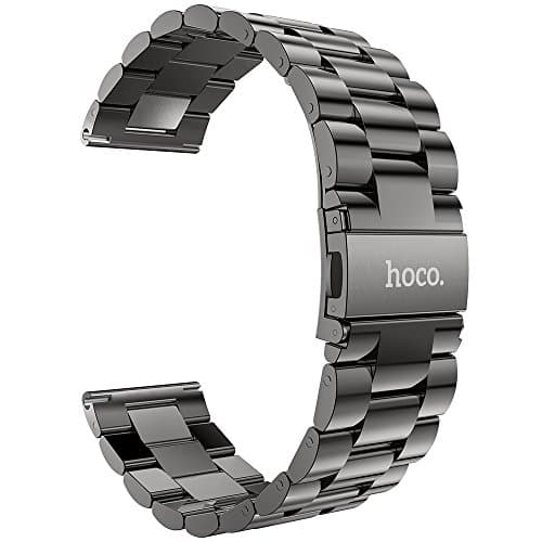 Samsung Gear S3 Watch Band,HOCO Solid Stainless Steel Wacthbands Replacement Band Strap for Samsung Gear S3 Smart Watch(Black)