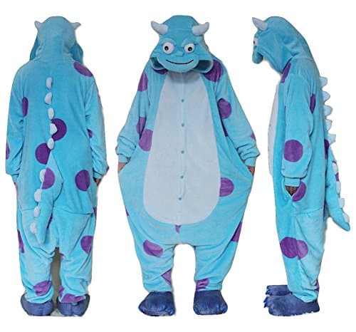 Mcdslrgo Polar Fleece Unisex Onesie Cosplay Costume Hoodies Pyjamas Sleep Wear (L)