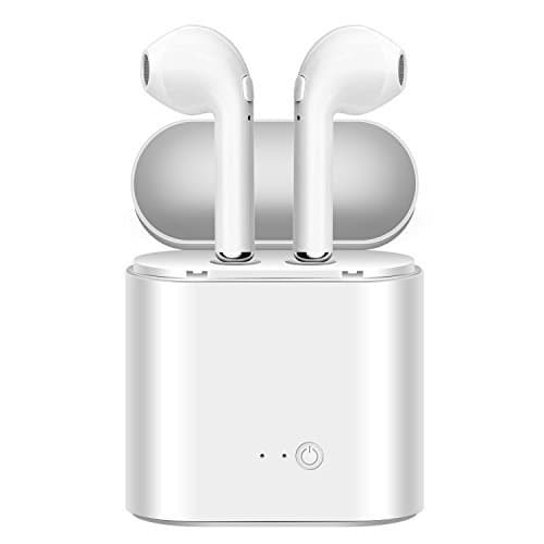 Additt Touch Control Bluetooth Headphones with Breathing Lamp Sweatproof Mini In-Ear Sports Earphones, White