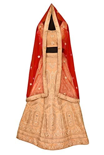 THREADS OF INDIA Designer Golden Bridal Lehenga Choli Wedding wear