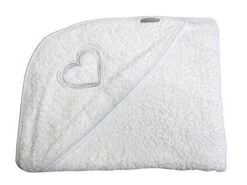 BABY SENSE Extra Large Hooded Apron Toddler Bath Towel | Soft & Soothing 100% Absorbent Cotton | Perfect Size for Boys or Girls | Premium (Natural White)