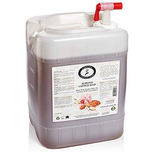 Carolina Almond Bulk Castile Soap Liquid – Skin-Softening Olive Oil Cleanser - Organic Body Wash – Pure Castile Almond Liquid Soap – Vegan Castille Soap Liquid (Almond, 5 gallons)