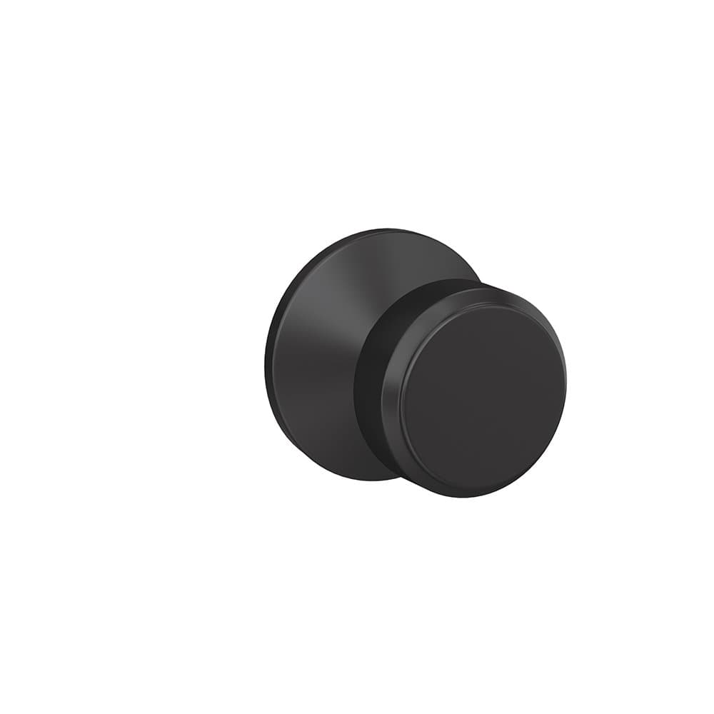 SCHLAGECustom FC21 BWE 622 KIN Bowery Knob with Kinsler Trim Hall-Closet and Bed-Bath Lock, Matte Black