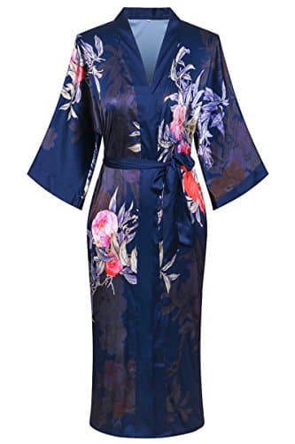 Joy Bridalc Yukata Women's Gorgeous Watercolor Printed Floral Kimono Robe, Long