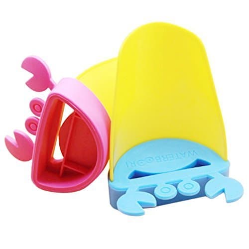 Kid Faucet Extender | Set of 2 Pcs Bath Tub Faucet Sink Handle Extender Hand Washing Solution for Toddlers Babies Kids Children with Cute Crab Design | Premium PE Material | Blue and Pink | 238.3