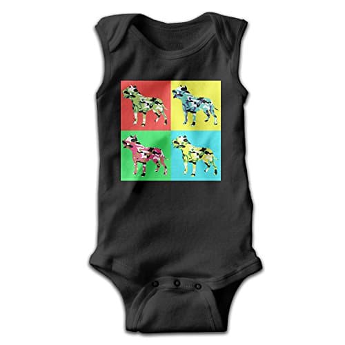 Gotosurf Fashion Army French Bulldog Baby Boys Girls Sleeveless Bodysuits Rompers Outfits 18 Months