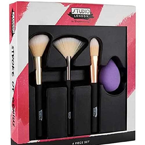 Exclusive New Studio London 4 Piece Brush and Sponge Set (SOLD BY PENTA06)