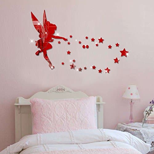 Wall sticker acrylic mirror wall sticker crystal mirror sticker bedroom decor-E 46x71cm(18x28inch)