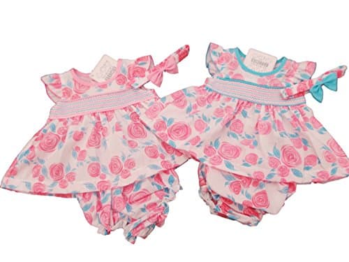 Nursery Time BNWT NB Prem Premature Preemie Baby Girls Clothes 3 Piece roses dress Set