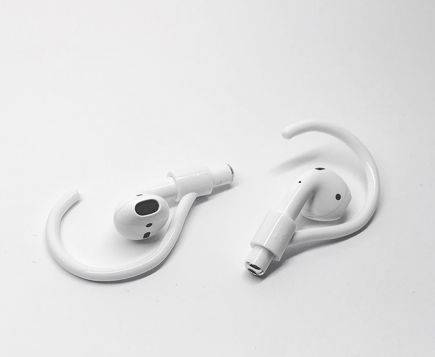 Shiny Pair of AirHooks for Apple AirPods & Bluetooth Earphones. (White)