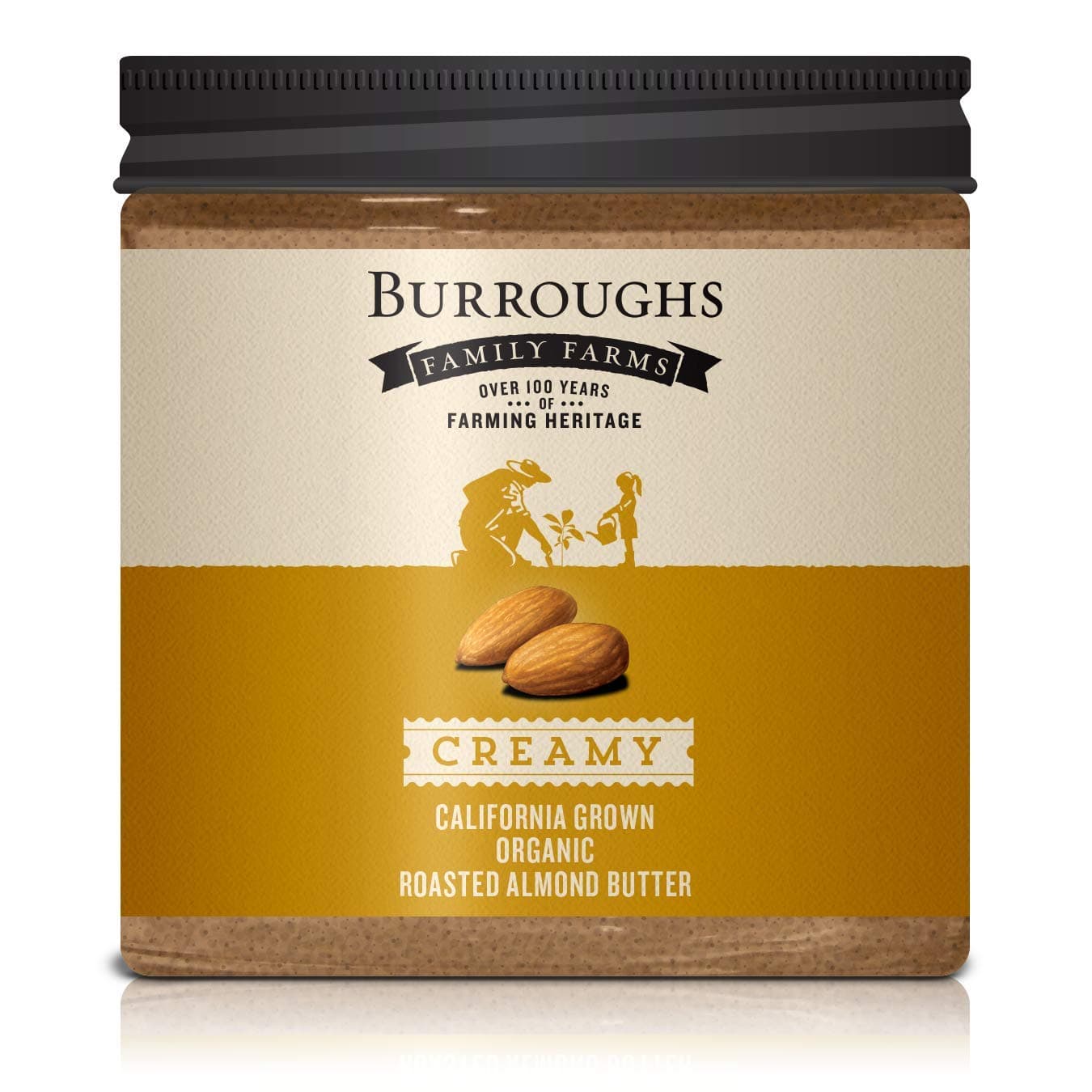 Organic Creamy Almond Butter, 16oz (3 pack)