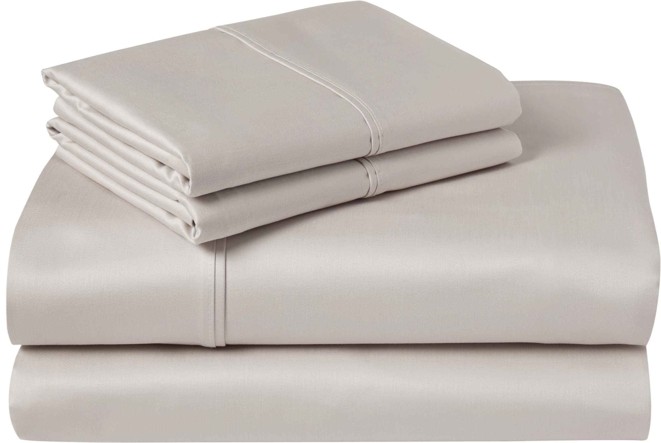 Canningvale Australia Mille 800 Thread Count Luxury 100% Cotton Sateen, 4 Piece (King, Birch) Sheet Set,