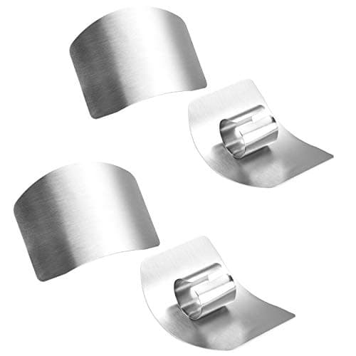 Ahappyday Stainless Steel Finger Guard for Slicing & Cutting Protector to Avoid Accidents when Chopping and Dicing Useful Kitchen Tool Gadget