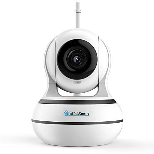 eLinkSmart 2020 WiFi Camera Full HD 960P Home Security PTZ Webcam Card or Cloud Video Recording Night Vision 2-Way Audio Motion Detection, Alexa