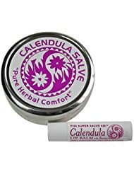 Calendula Salve in Extra Large 4oz Tin and Calendula Lip Balm from The Super Salve Company (Bundle of 2) -