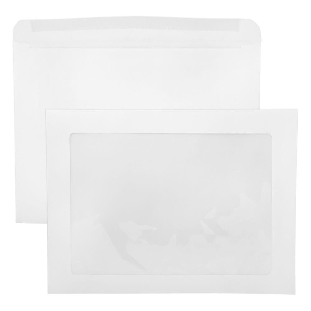 LUXPaper 9 x 12 Full Face Window Envelopes | Bright White | 28lb. Text | 50 Qty