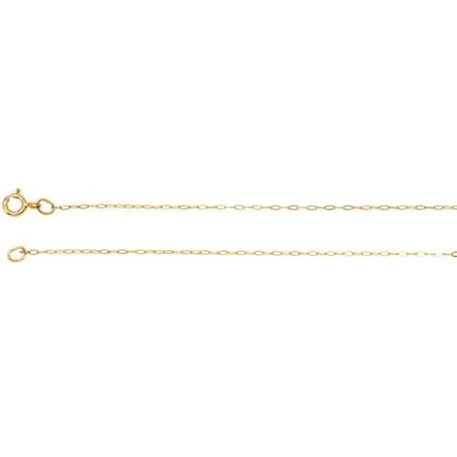 14K Yellow Gold .50mm Solid Cable 24 inch Chain