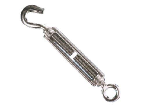 Turnbuckle with Eye and Hook Made from Galvanised Steel.