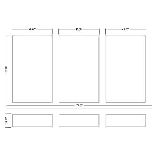 Peel and Stick Pre-Cut Wall molding Frames kit Ready to Assemble, Glue Installation kit | 3 Top 3 Bottom Frames and Chair Rail