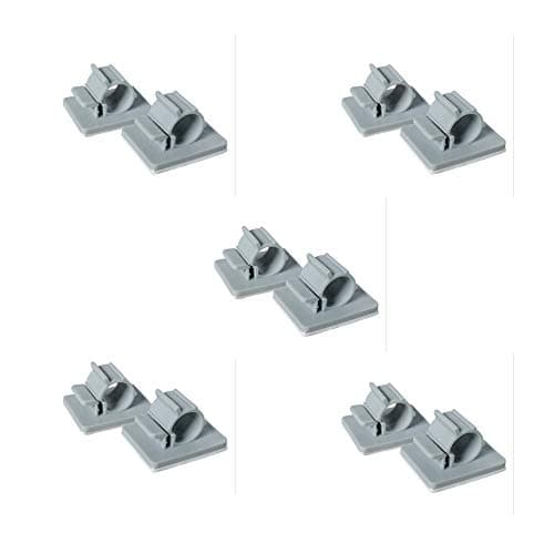 Adhesive RO Tubing holder 1/4 inch RO Tubing Mounting Clips Cable Management Wire Clamps(Pack of 10) (10, 1/4 inch tubing O.D. use)