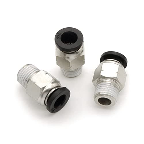 12 PCS Straight Push Quick Release Connectors, Push to Connect Tube Fitting Tube Quick Connect Fittings 1/8in NPT Thread 1/4in Tube OD