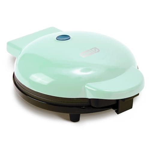 Dash DMG8100AQ 8†Express Electric Round Griddle for Pancakes, Cookies, Burgers, Quesadillas, Eggs & other on the go Breakfast, Lunch & Snacks, Aqua