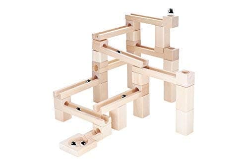 KTWOGMAN KUBI DUBI Marble Run Sets - Wooden Stacking Toy Show Toddlers Cause and Effect. Building Toys Engage Curiously Who Wins On Race - Tracks. Invest in Your Children Today.