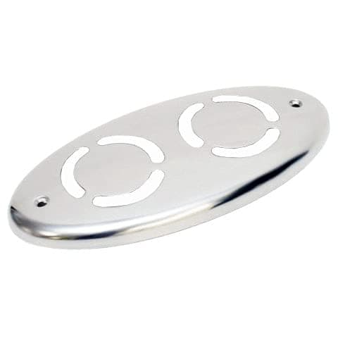 SeaLux Marine Boat 6-1/8" x 3" Stainless Steel Hidden Drop in Dual Horn Cover Grill/Sea Ray Boat (2 Packs)