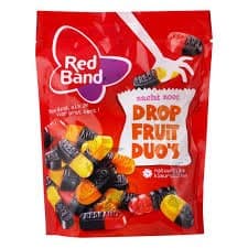 Drop (Licorice) Fruit Duo's 8.9 Oz Bag (Pack of 5)