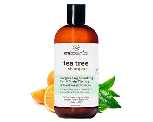 Era Organics Advanced Tea Tree Shampoo for Men and Women - Balancing Sulfate Free to Cleanse Oily Hair - Rejuvenating Plant Stem Cell