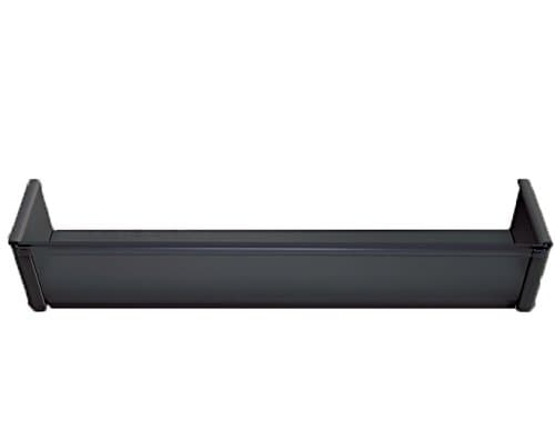 01000877 Easy Living Wall 4-Inch X 20-Inch Plastic Basket with Transparent Front, Black