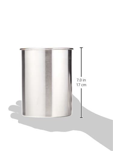 Tablecraft Products Hu2 Utensil Holder, Stainless Steel Brushed