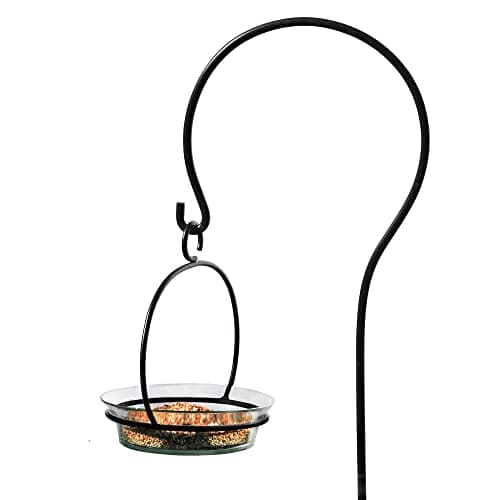 Couronne Company Mosaic Birds M337-200-00 Cuban Hanging Bird Bath or Feeder Clear, 10" tall